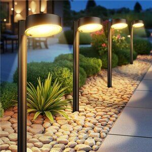 8 Pack Solar Pathway Lights Outdoor, 12 Brighter LED Solar Lights Outdoor